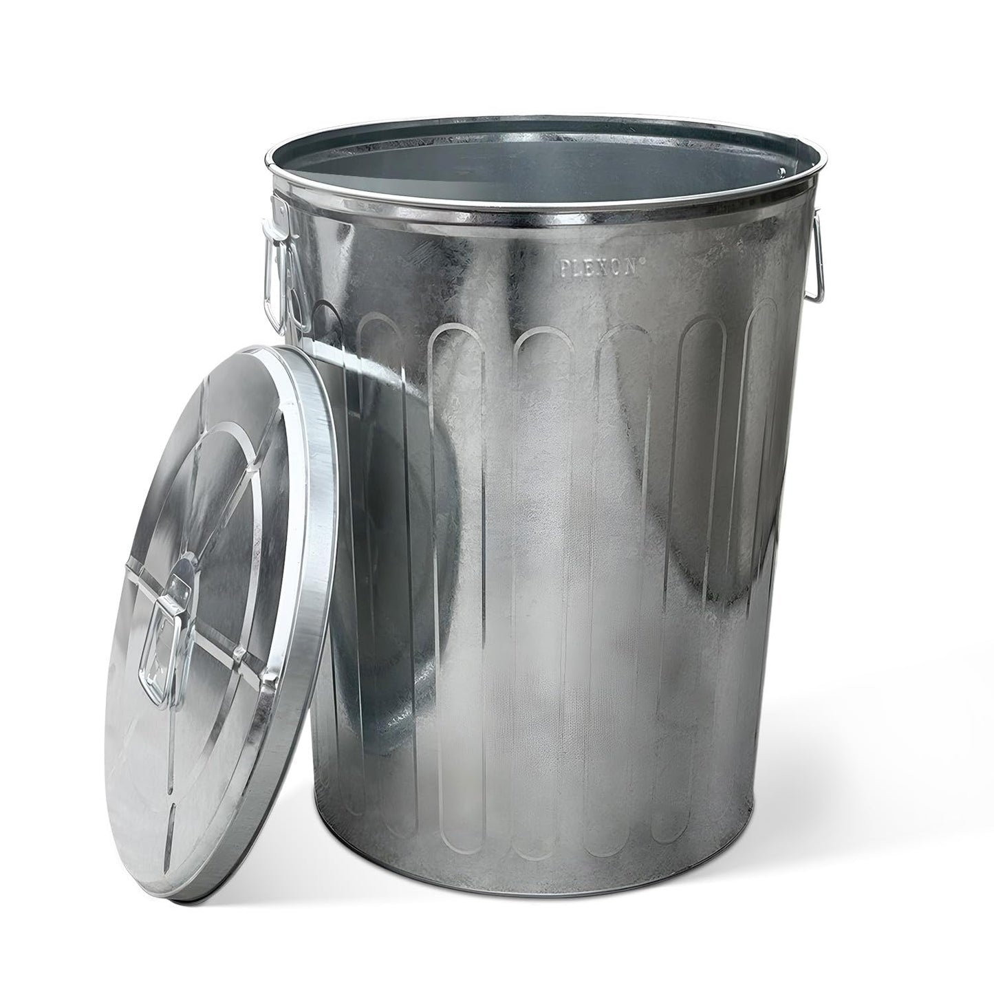 20 Gallon Metal Trash Can with Lid for Outdoor Use and Durability