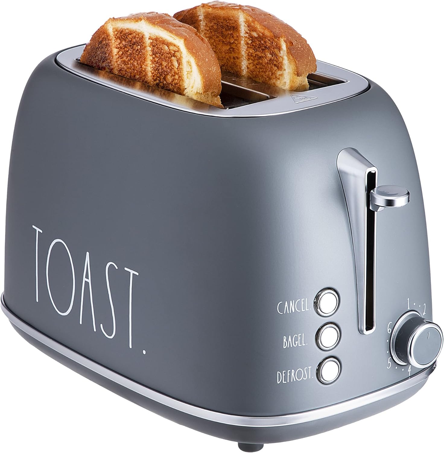 Rae Dunn Retro Rounded Bread Toaster with 6 Browning Levels
