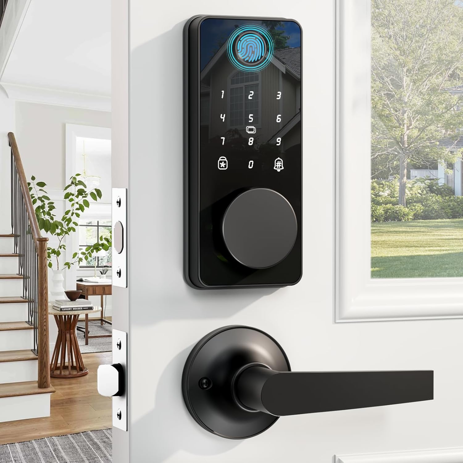 Fingerprint Door Lock Set with Smart Features for Home Security