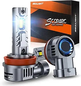 SEALIGHT S2S H11 Halogen Replacement Bulbs with 24000LM Brightness
