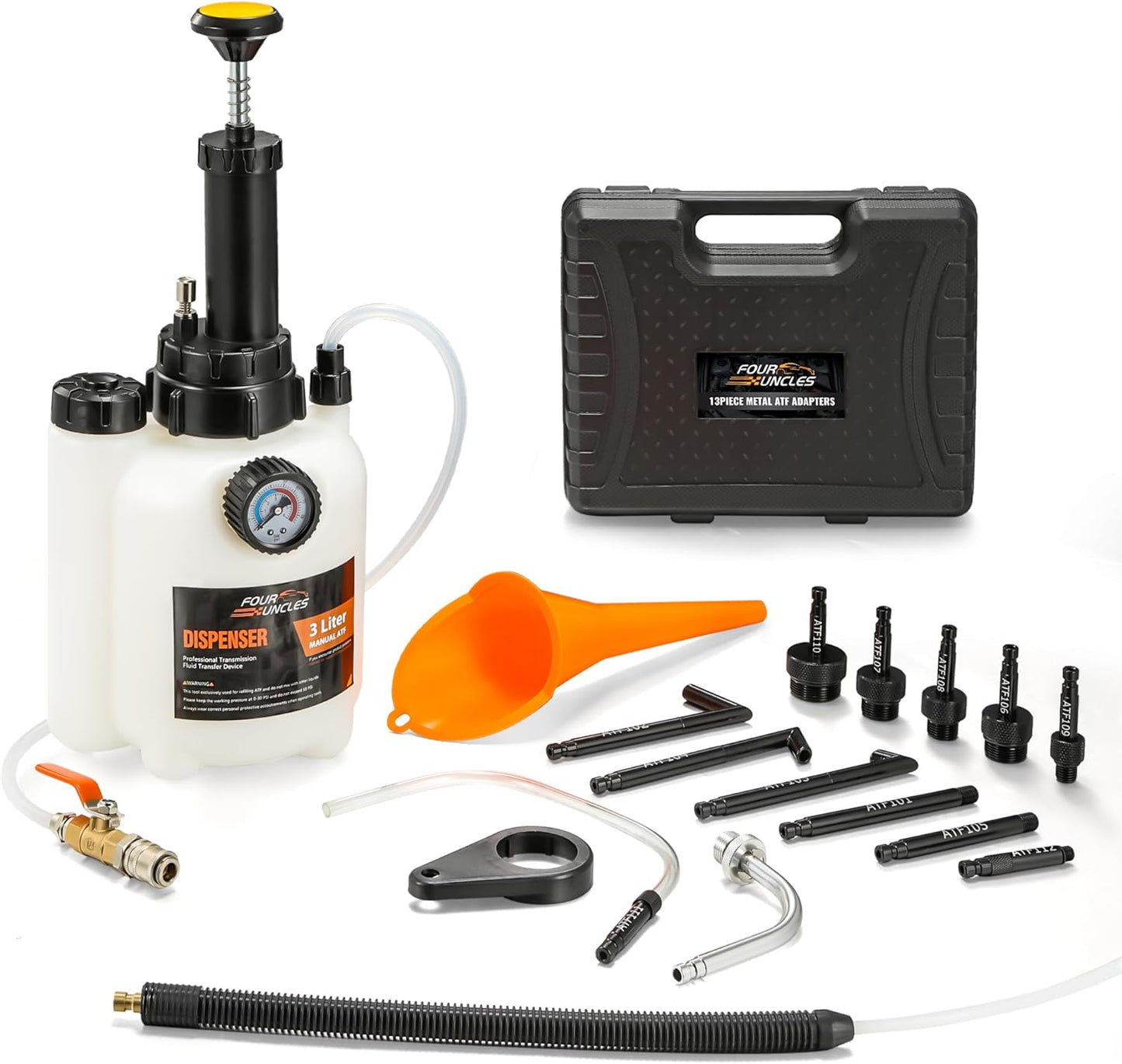 3L Transmission Fluid Pump with 13 Metal Adapters for Cars