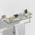 16in Glass Shelf with Towel Bar by SFGSOWOR for Home