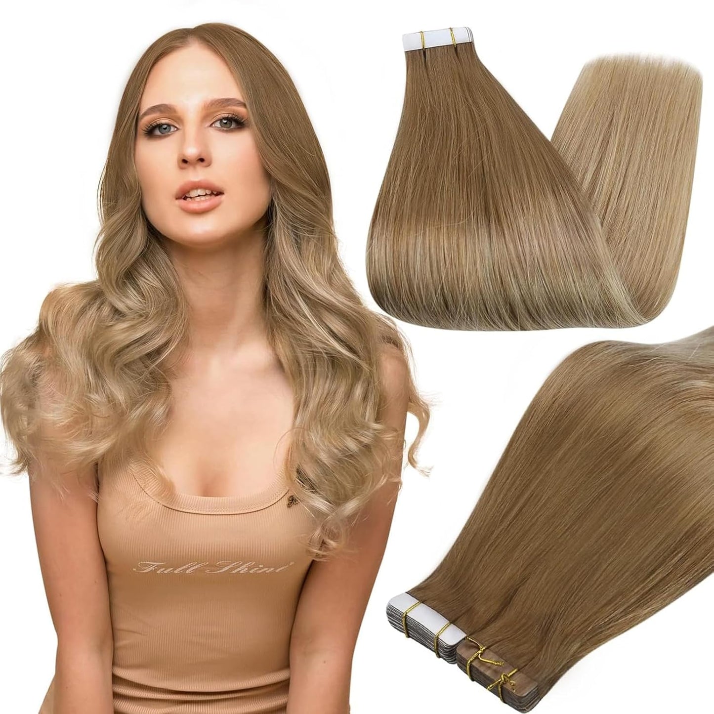 Full Shine 16Inch Tape in Hair Extensions for Stunning Styles