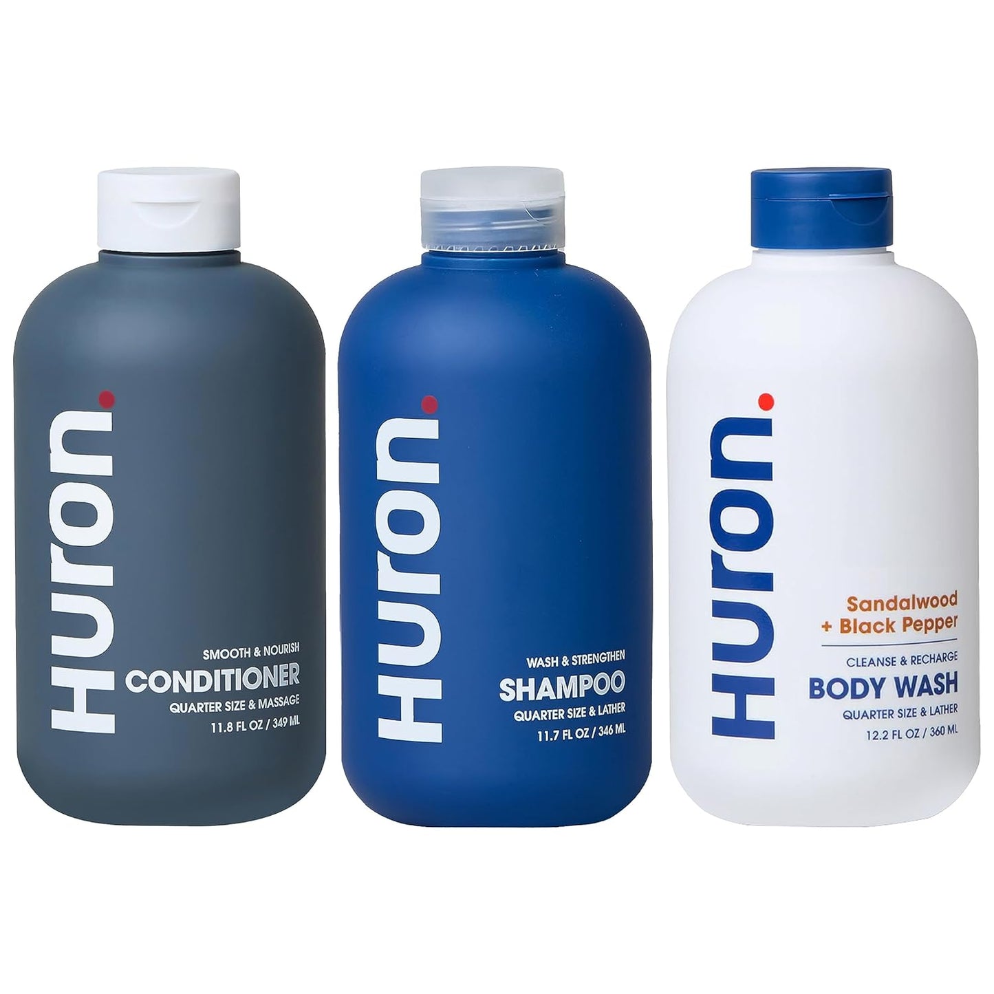 Huron Shower Kit - Hydrating Shampoo, Conditioner & Body Wash