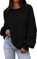 PRETTYGARDEN Womens Lantern Sleeve Oversized Sweater - Cozy Fall