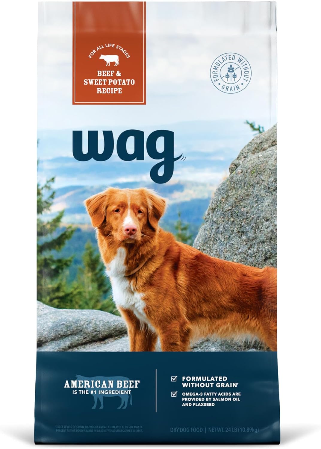 Wag Dry Dog Food Beef & Sweet Potato, Grain Free for Dogs