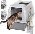 Sifting Cat Litter Box for Pine Pellets and Clay Litter XL