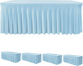 Spandex Table Skirts for Rectangle Tables 6 Ft - Fitted Ruffle Set