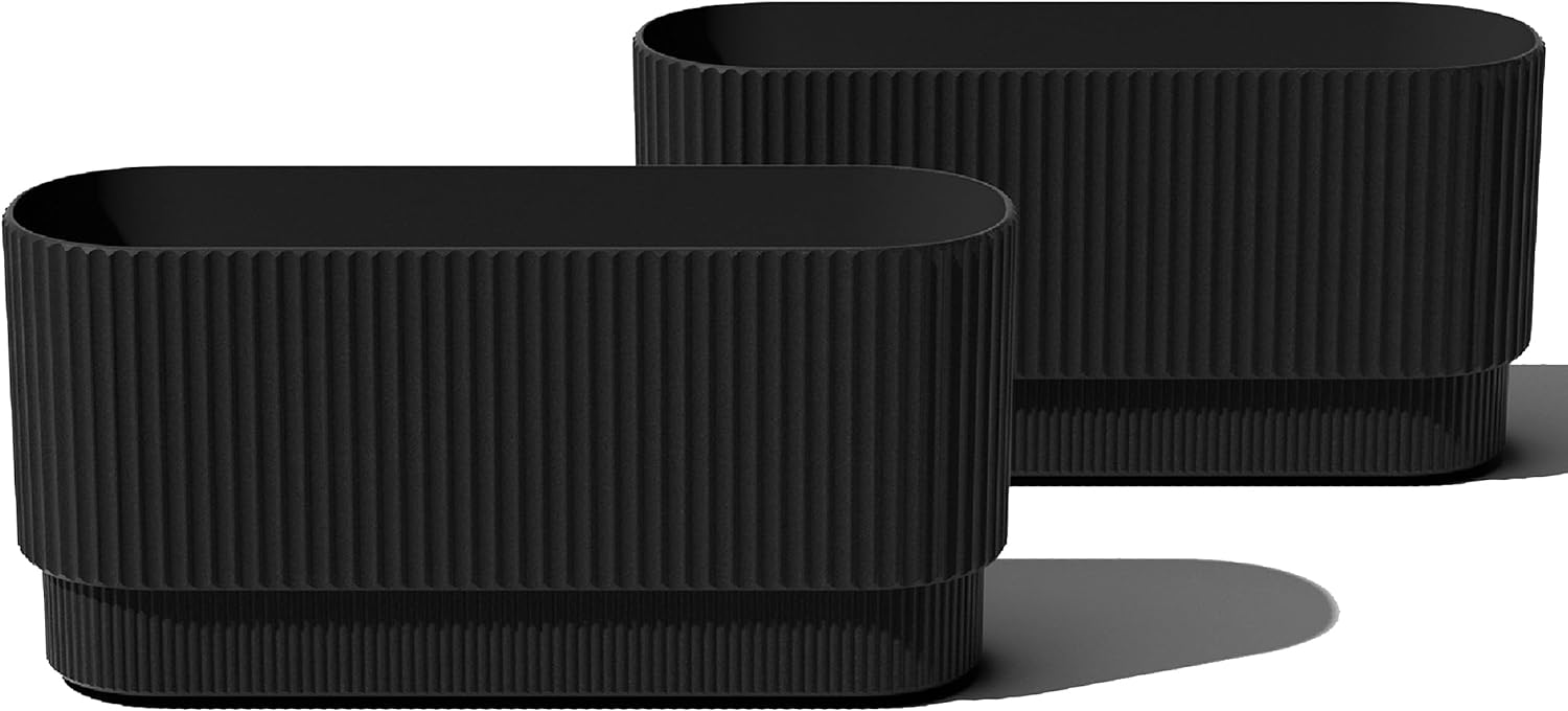 Demi Series Long Planter for Porch, Patio, and Backyard Decor
