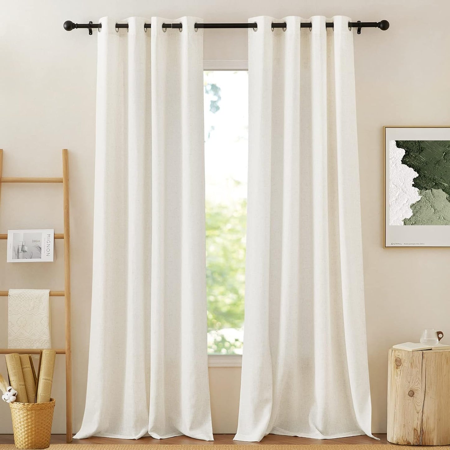 Natural Linen Burlap Curtains for Elegant Home Decor