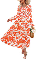 Fall Wedding Guest Dresses for Women - Long Sleeve Boho Maxi 2025