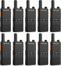 Retevis B3B Walkie Talkies Rechargeable 10 Pack - Lightweight Long