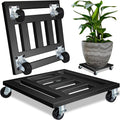 Heavy Duty Plant Caddy with Wheels 16in Square Rolling Plant Stand