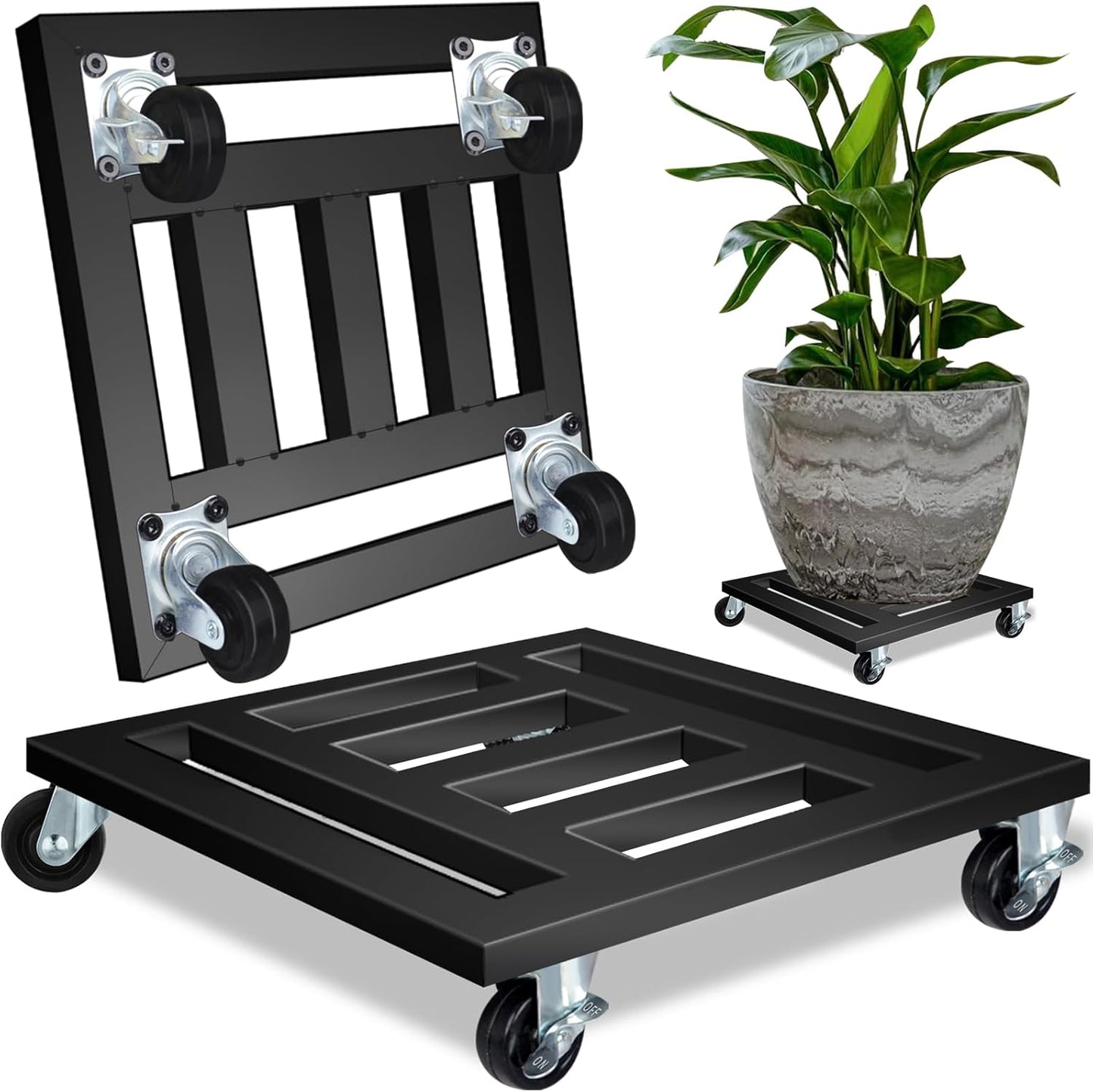 Heavy Duty Plant Caddy with Wheels for Easy Indoor Outdoor Use