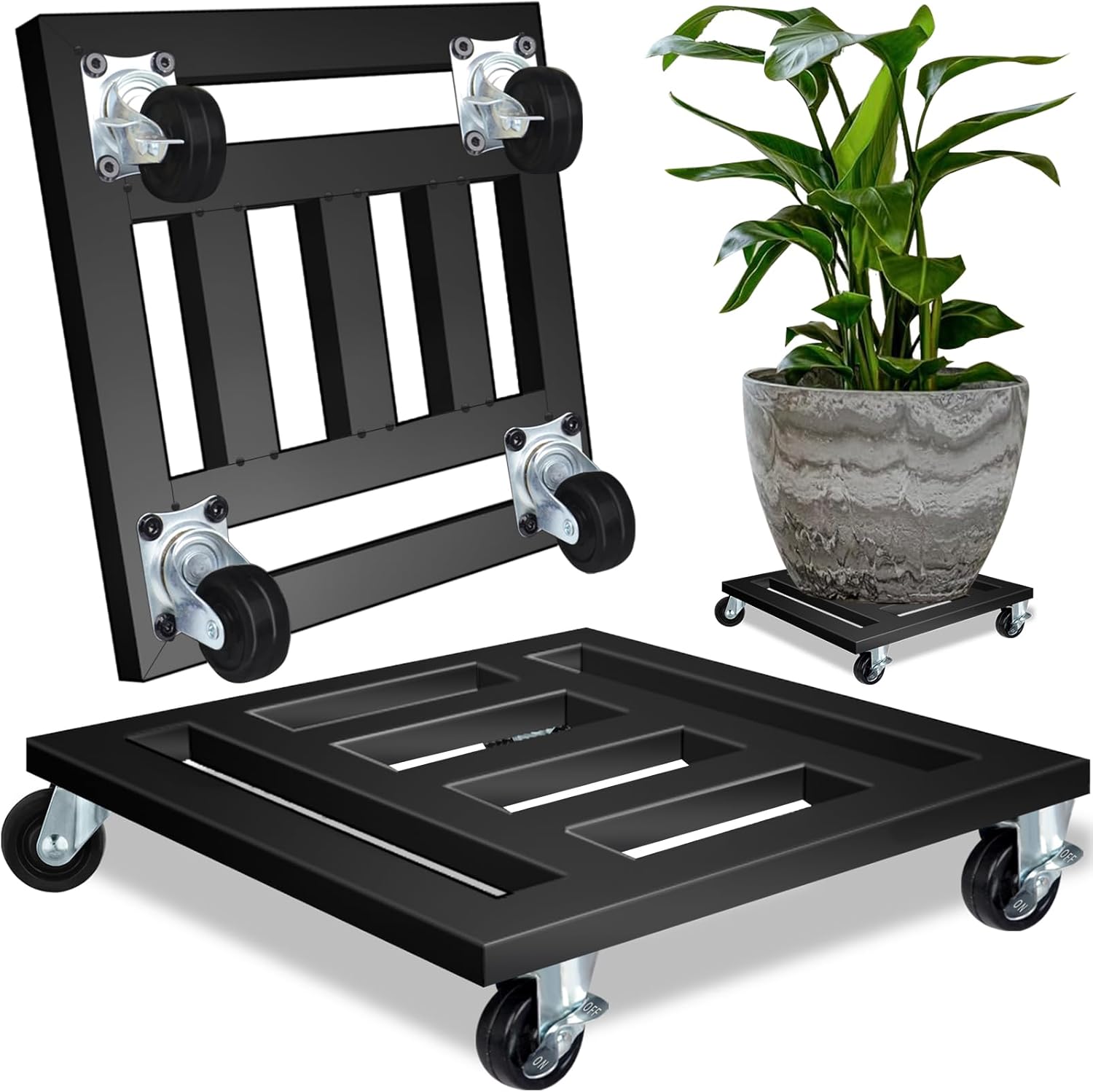 Heavy Duty Plant Caddy with Wheels for Easy Indoor Outdoor Use