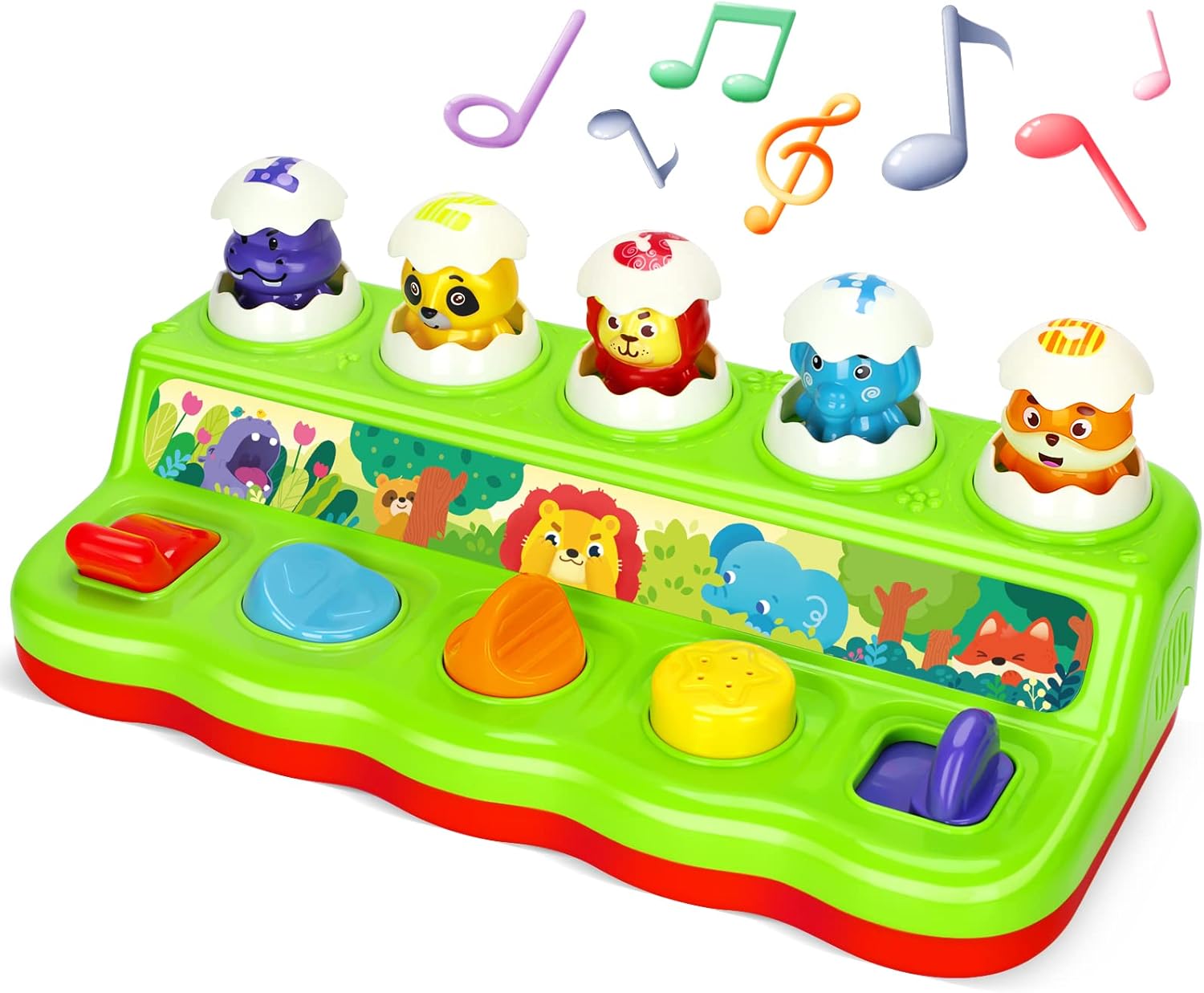 Musical Pop-Up Animal Toy for 1-Year-Olds