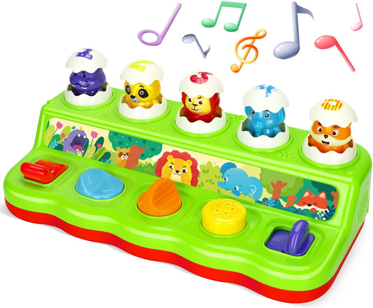 Musical Pop-Up Animal Toy for 1-Year-Olds