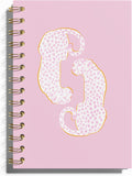Pink Leopard Notebook - Pink Preppy Spiral Journal 5.5x8.3 in
