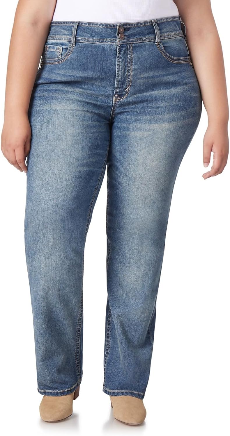 Luscious Curvy Bootcut Jeans for Women - Size Inclusive Denim