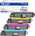 High Yield TN227 Toner Cartridge 4 Pack for Brother Printers