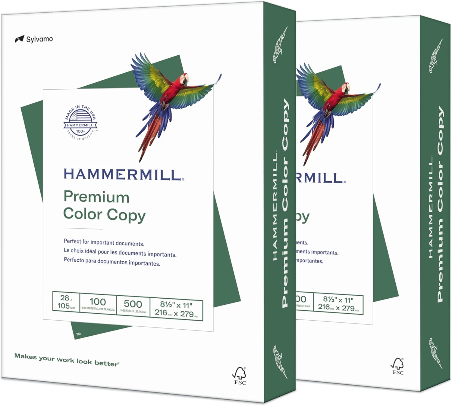 Premium Color Copy Paper 28 lb by Hammermill - 100 Bright Sheets