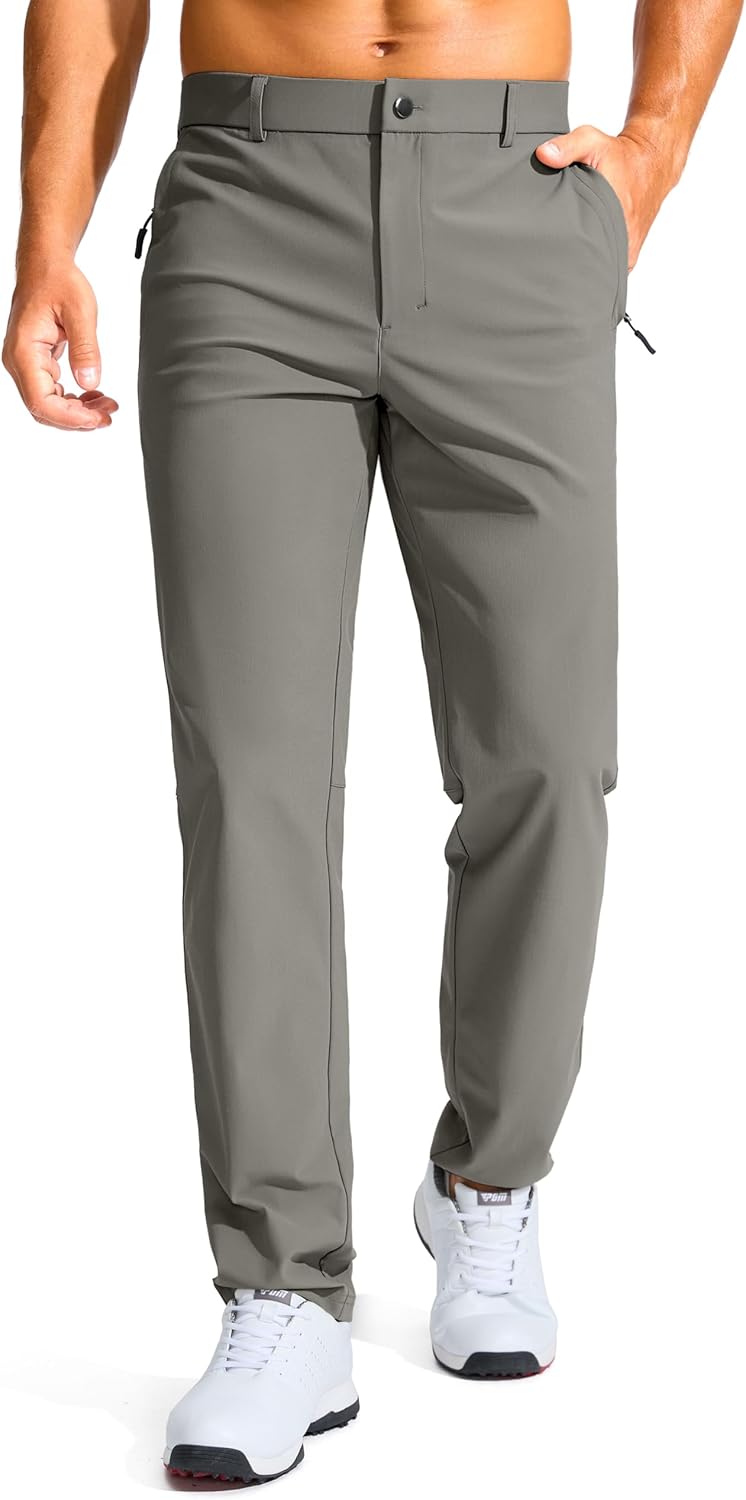 Men's Golf Pants - Slim Fit Stretch Lightweight Dress Pants