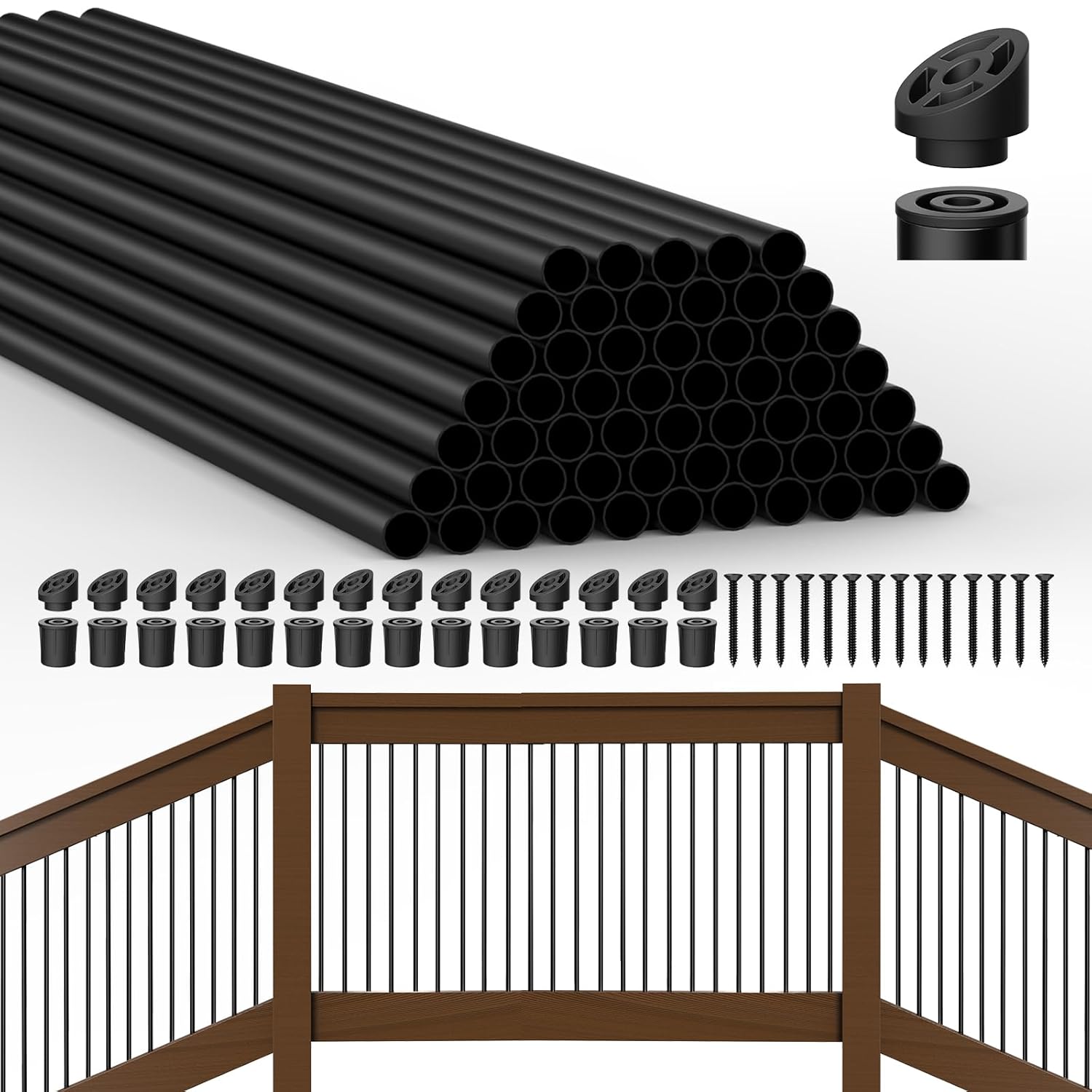 HYPERGIANT 56 Pack 36in Aluminum Deck Balusters for Railing