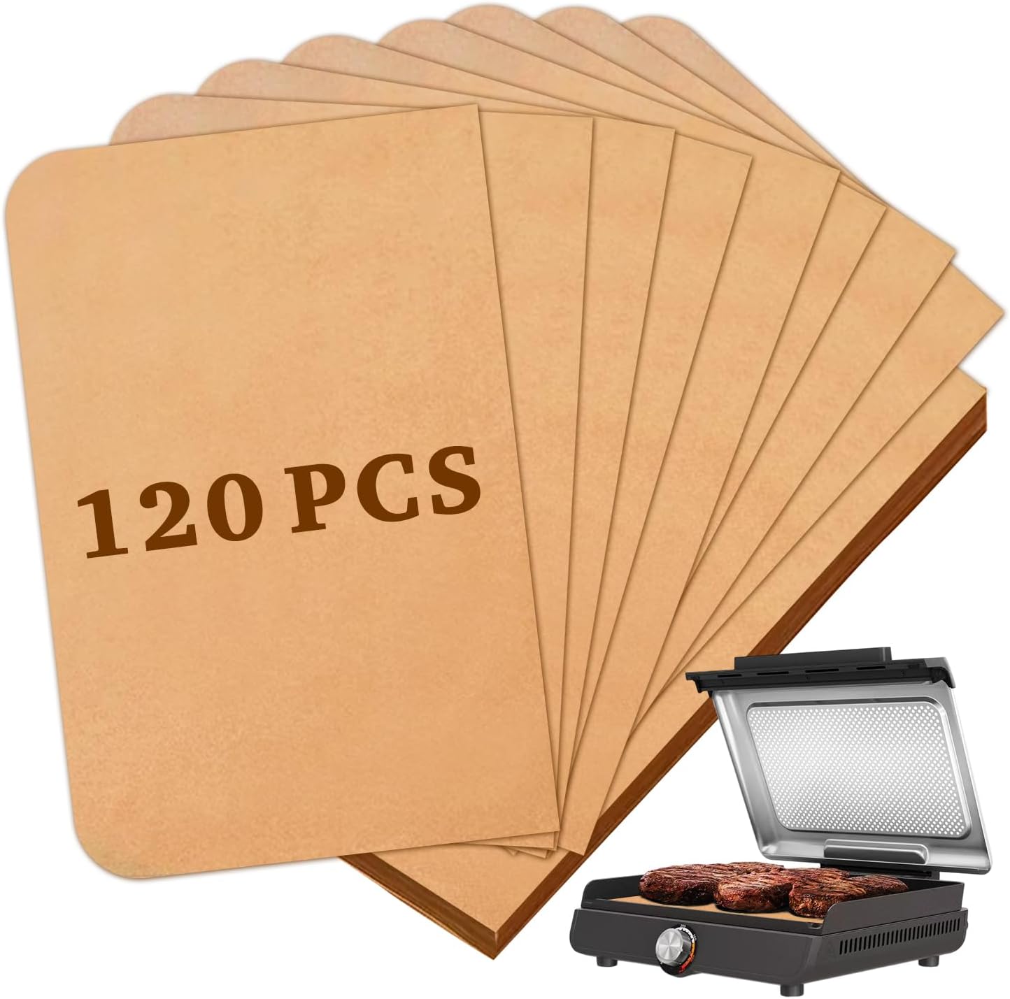 Non-Stick Air Fryer Liners for Ninja Indoor Grill - 120 Pcs