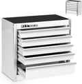 P.I.T. Mini White Tool Box Portable 5-Drawer Micro Roll Cab - Compact