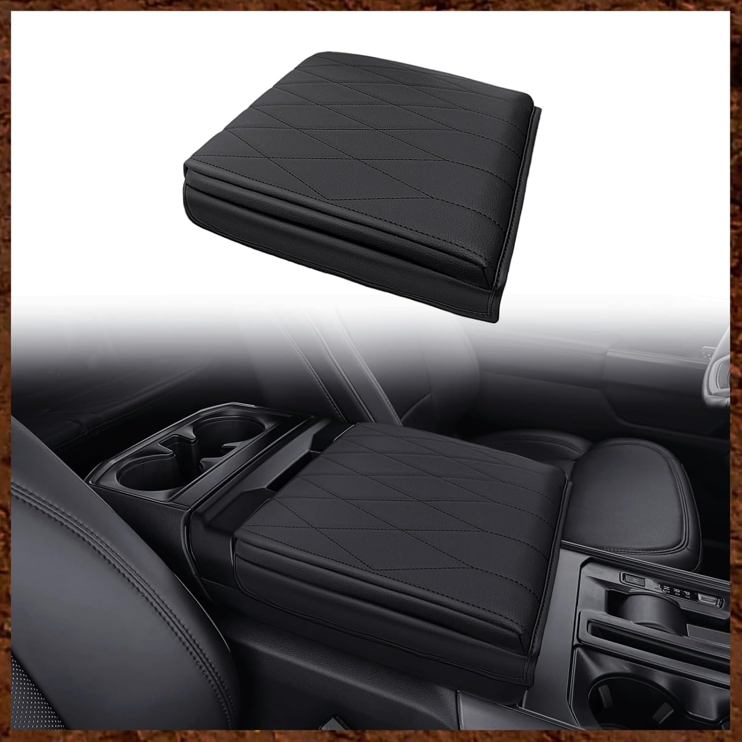 Muslogy Center Console Armrest Cover for Ford F-150 2021-2025