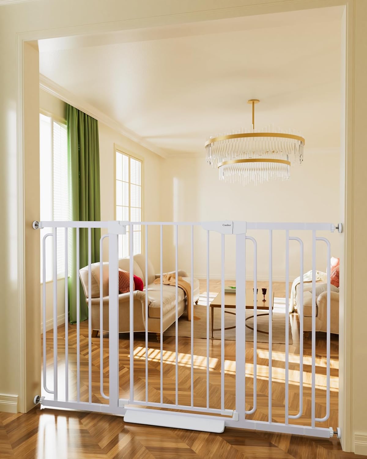 Cumbor 36in Extra Tall Baby Gate for Stairs and Doorways