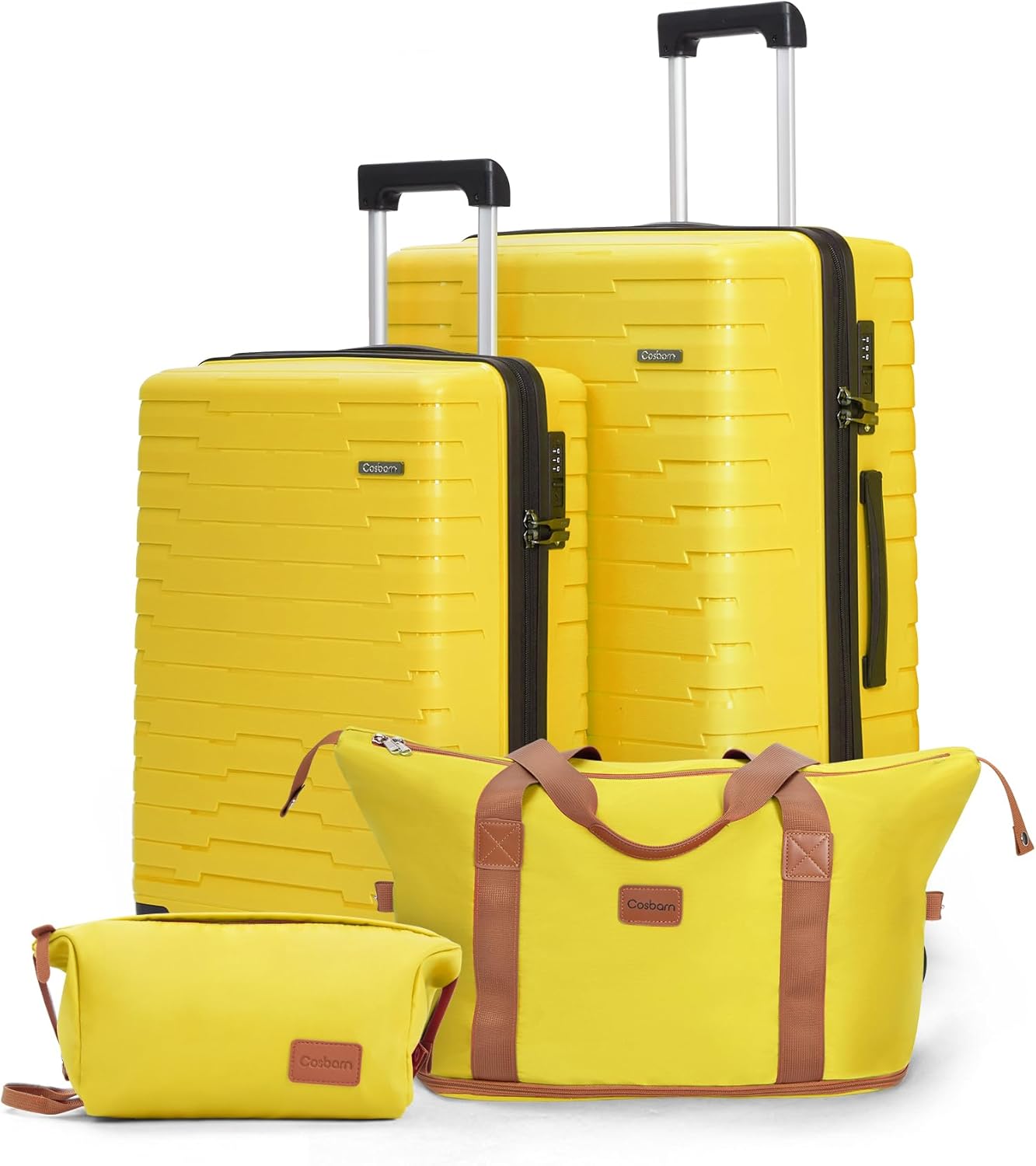4-Piece Luggage Set with Wheels for Effortless Travel Comfort