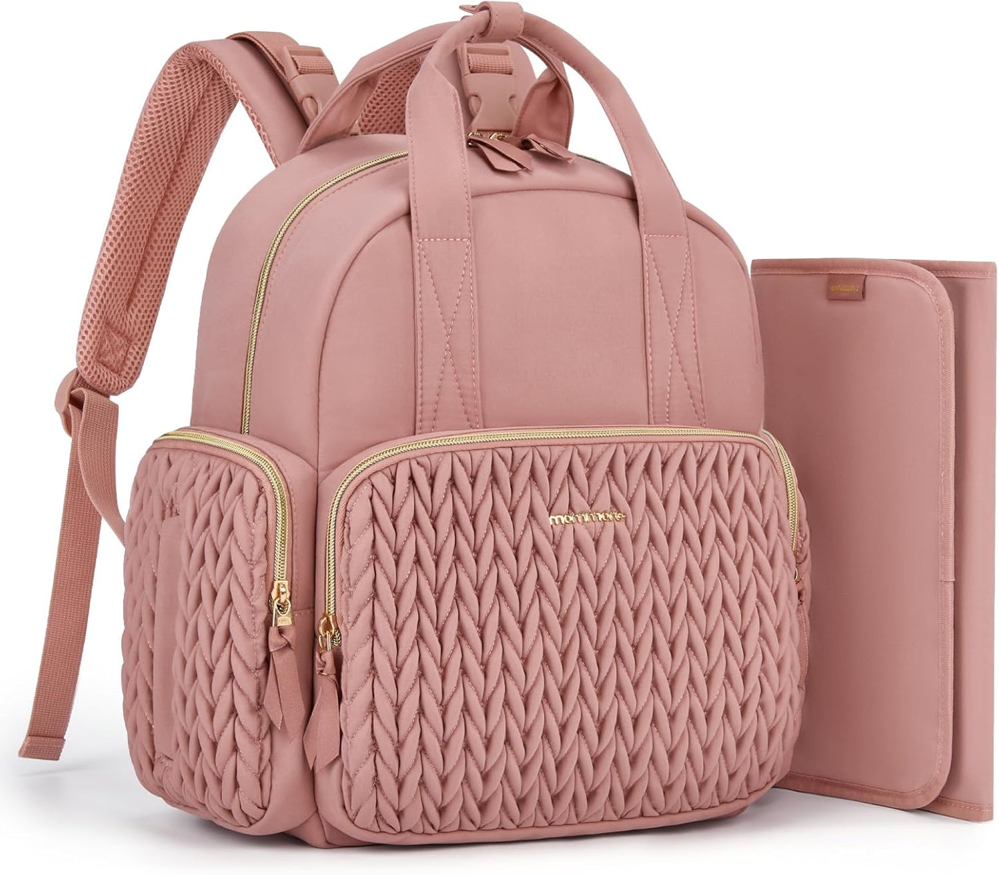 Stylish Small Diaper Backpack with Insulated Pockets for Parents
