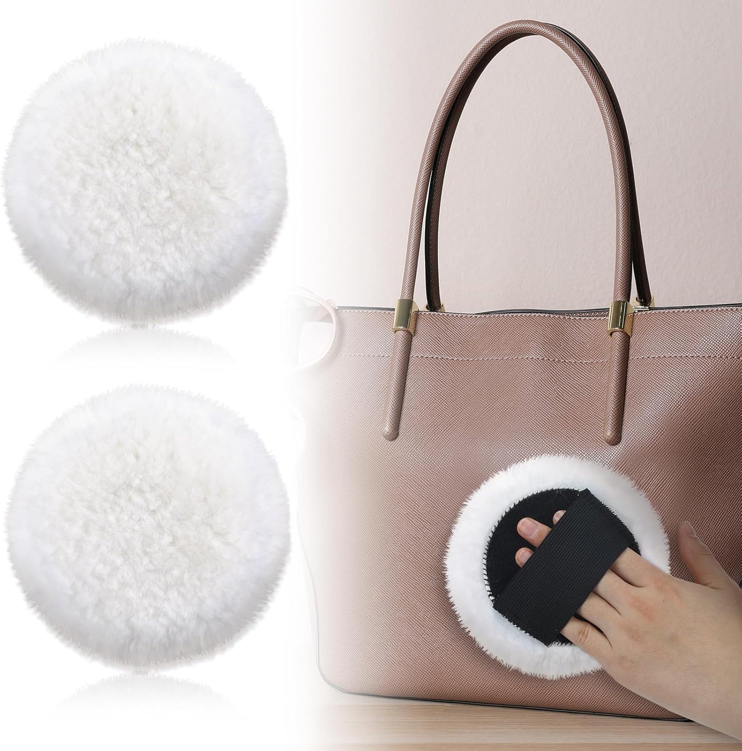 Leather Care Duo: Wool Pads with Finger Pocket - DaisyInner