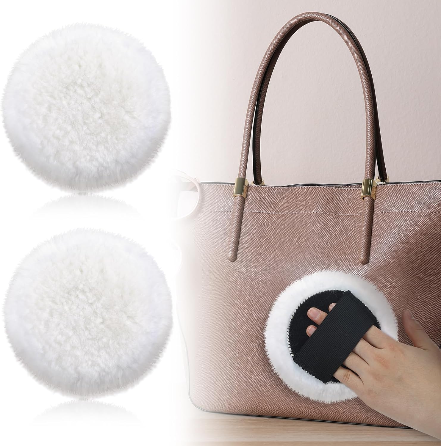 Leather Care Duo: Wool Pads with Finger Pocket - DaisyInner