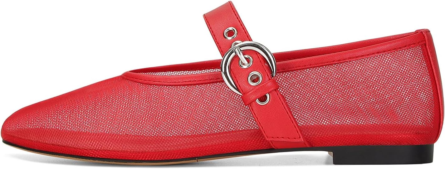 MICIFA Leopard Mesh Ballet Flats for Women - Comfortable Dress Shoes