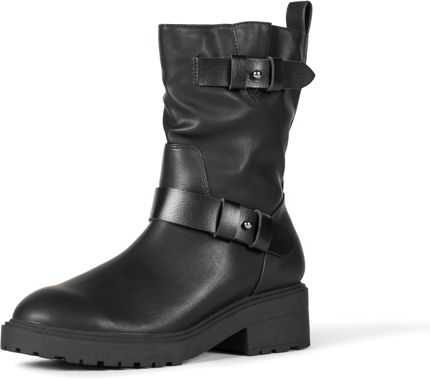 Stylish Mid Calf Cropped Biker Boots for Women - Perfect Fit