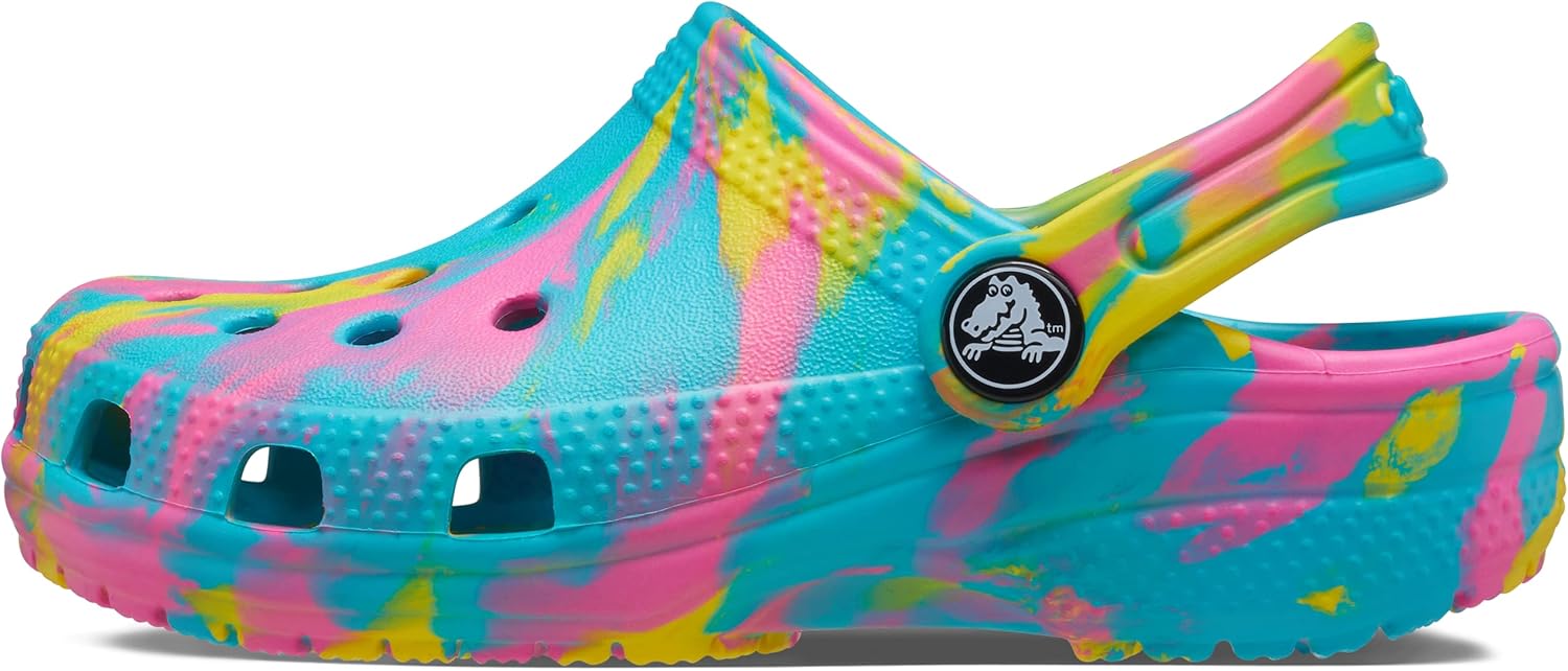 Crocs Kids Classic Marbled Tie-Dye Clog for Fun and Comfort