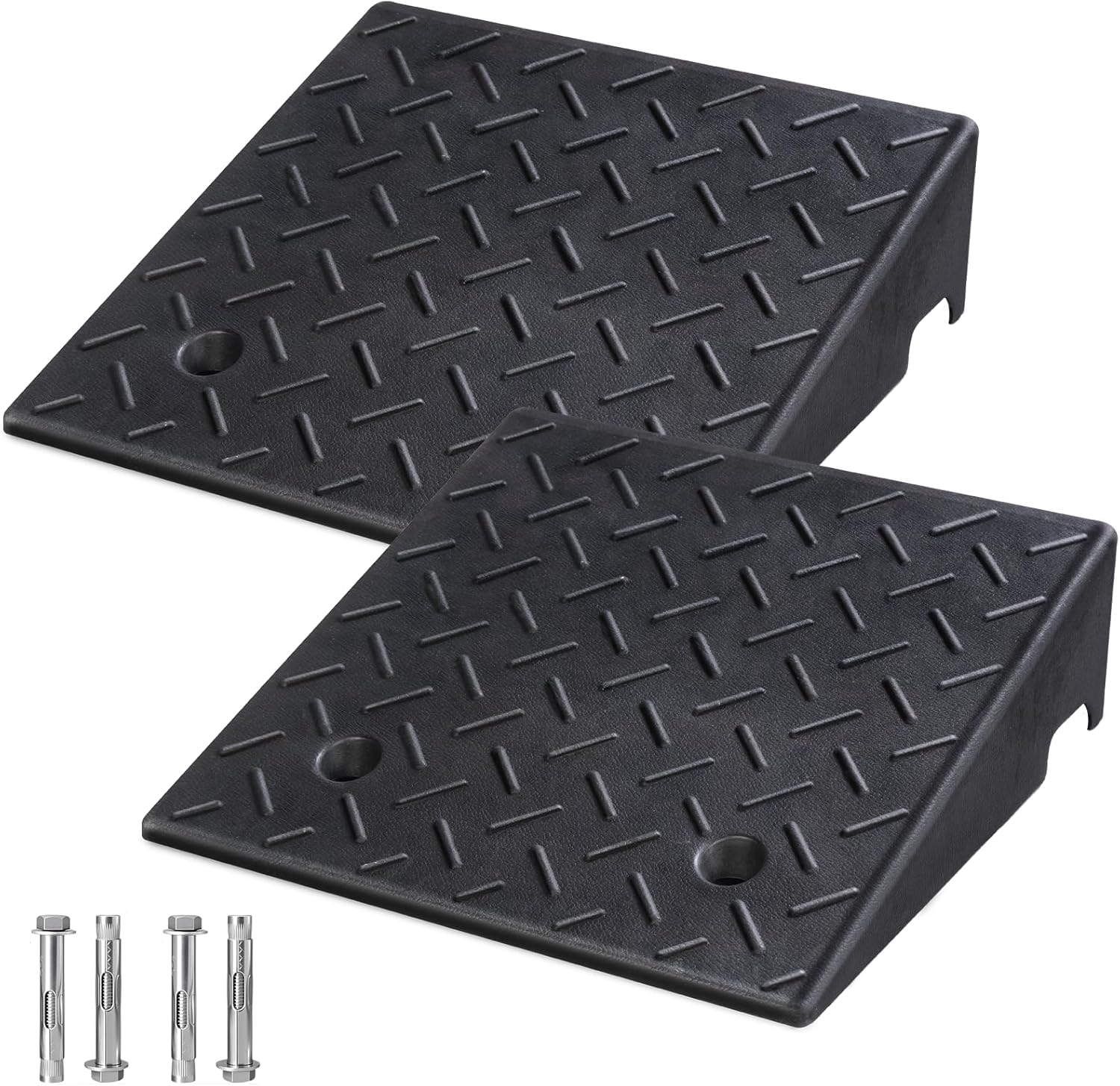 Heavy-Duty Rubber Curb Ramps for Driveway and Motorcycle Use