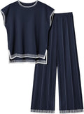 Ekouaer Womens Matching Knit Sweater Set - Soft 2-Piece Lounge Outfit