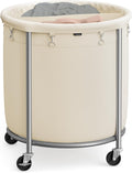 63.5-Gallon Rolling Laundry Basket with Wheels - Large Sorter