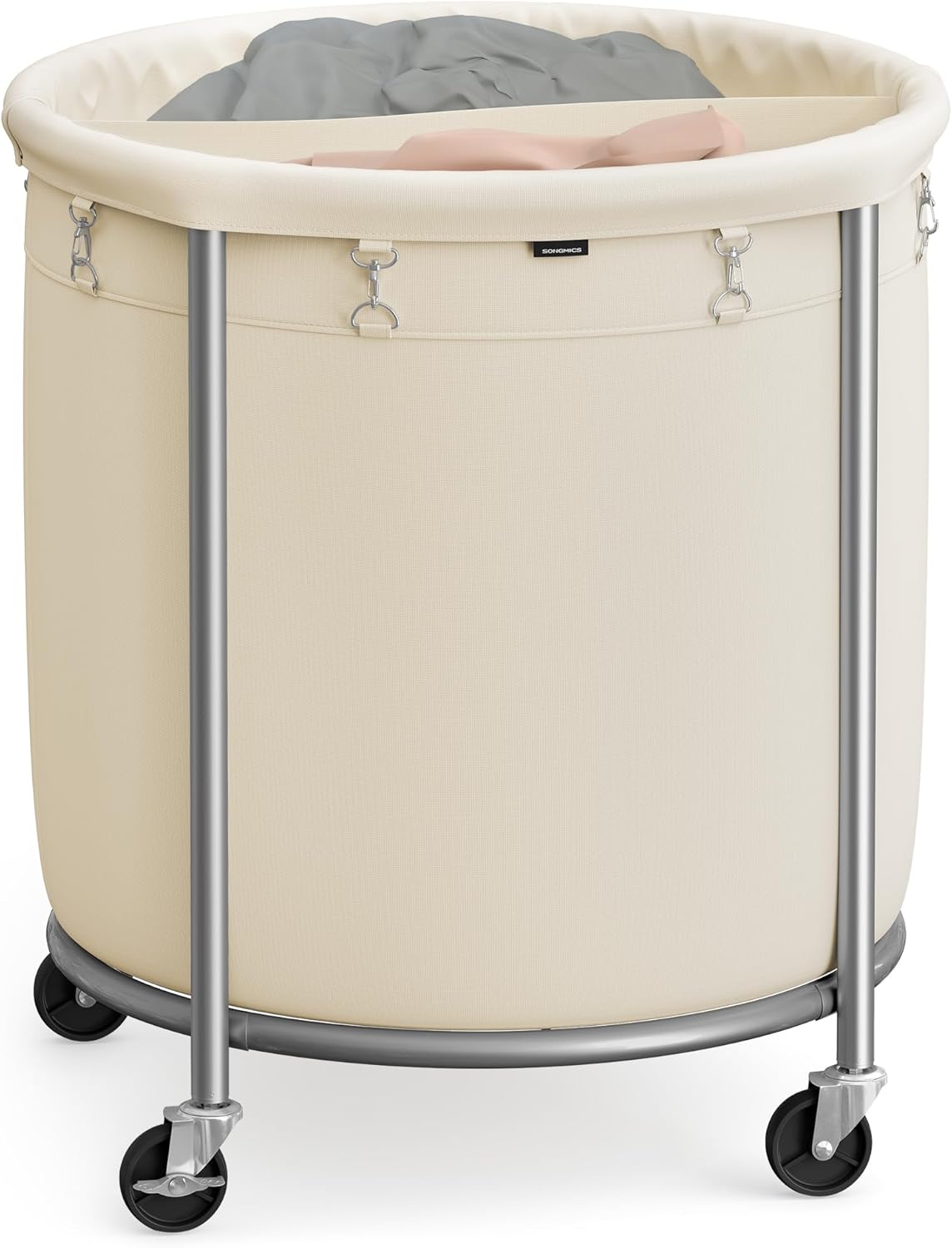 SONGMICS 63.5-Gallon Laundry Basket with Wheels for Easy Use