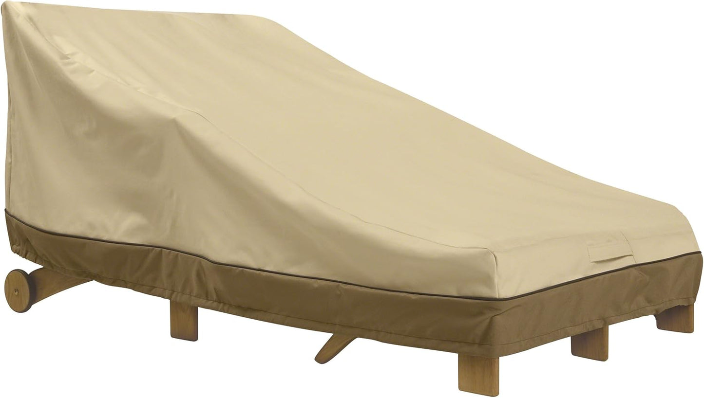 Veranda Double Wide Patio Chaise Lounge Cover for Outdoor Use
