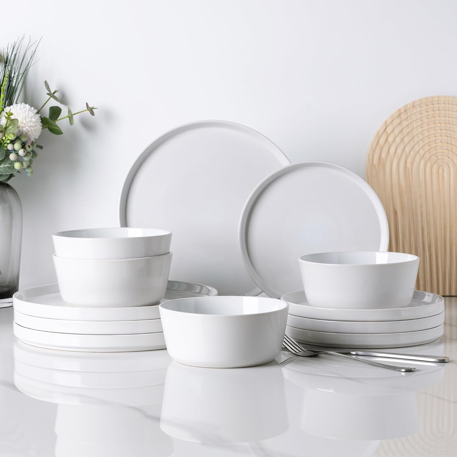 AmorArc Dinnerware Set for 4 - Stylish and Durable Plates
