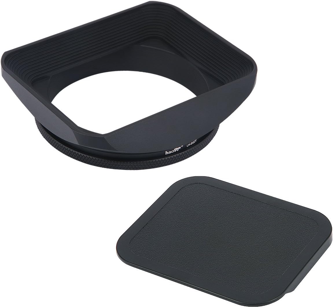Haoge 62mm Square Metal Screw-in Lens Hood for Photography
