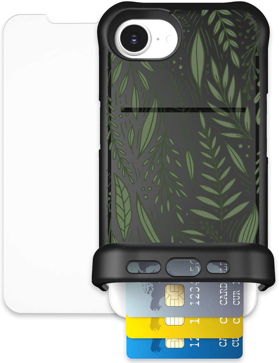 Scooch iPhone 16e Case with Card Holder and 10-Foot Drop Protection
