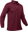 Men's Polo Shirt Long Sleeve Golf Shirt - Lightweight Quick Dry