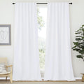 NICETOWN Window Treatment Curtains Pure White 52in x 108in - Guestroom