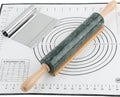 Koville Indian Natural Marble Rolling Pin - Non-Stick Heavy Dough