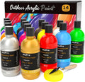 Outdoor Acrylic Paint Set 14 Colors 500 ml Bottles - Durable for Large